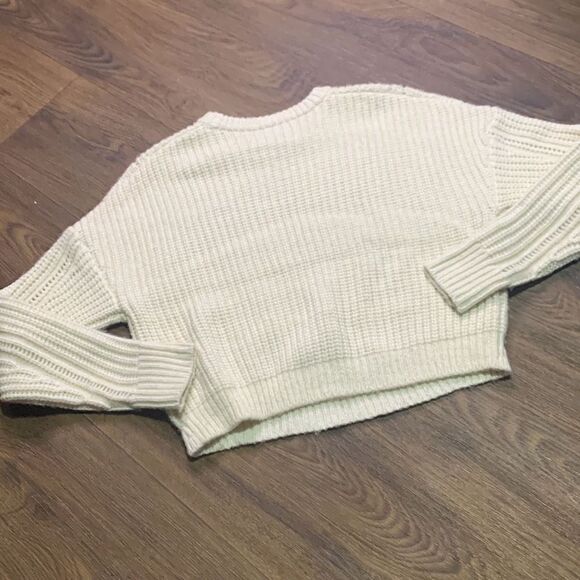 Express off white chic my knit sweater factory distressed soft cozy - Picture 6 of 7